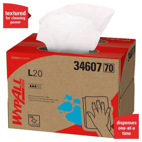 Kimberly-Clark 34607 WypAll® General Clean L20 Medium Cleaning Cloths - MPR Tools & Equipment