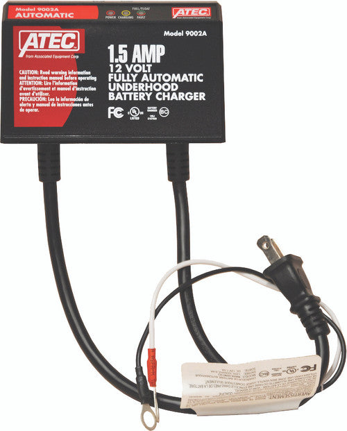 Associated Equipment 9002A ATEC UNDERHOOD SWITCH MODE AUTOMATIC CHARGER/MAINTAINER, CEC, 12V 1.5A - MPR Tools & Equipment