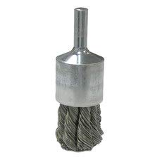 WEILER Carbon Steel Cup Brush - Shank Attachment - 3/4 in Diameter - 0.014 in Bristle Diameter - 36286 - MPR Tools & Equipment