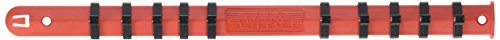 VIM Tools V520 1/4" Red Plastic Socket Rack - 10 Piece - MPR Tools & Equipment