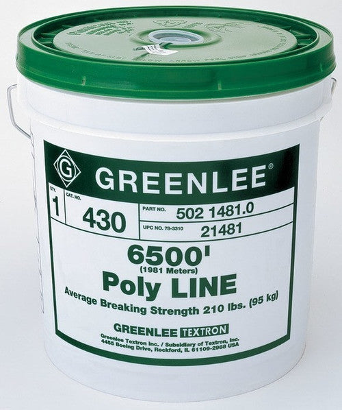 Greenlee 430 1 PLY SPIRAL WRAP GREEN TWINE, 210 LB TENSILE STRENGTH, 6500 FEET