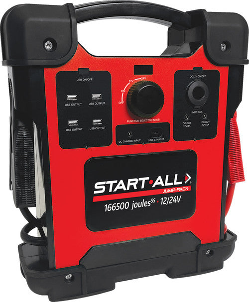 Goodall Manufacturing JP-12-24 Start•All Jump•Pack 12/24V Lithium-Ion Jump Starter, 10,000/5000 Amps, 166500 Joules