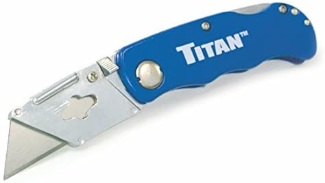 Titan 11018 Folding Utility Knife. Blue - MPR Tools & Equipment