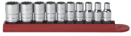 GearWrench 80307 10 Piece 1/4-Inch Drive 12 Point Standard SAE Socket Set - 80307D - MPR Tools & Equipment