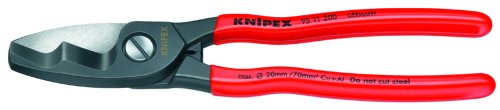 KNIPEX Tools - Cable Shears, Twin Cutting Edge (9511200), 8 inches - MPR Tools & Equipment