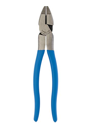 Channellock 369 9.5-Inch Lineman's Pliers | Xtreme Leverage Technology (XLT) Requires Less Force to Cut than Other High-Leverage Models | Forged from High Carbon Steel | Made in the USA, Blue