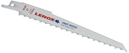 LENOX Tools Wood Cutting Reciprocating Saw Blade with Power Blast Technology, Bi-Metal, 6-inch, 4 TPI - MPR Tools & Equipment