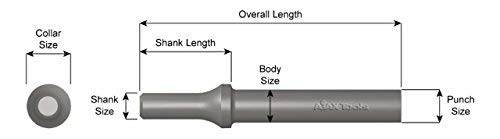 Ajax Tools Works A963-18 Straight Punch .498 Shank 18" OAL, Blank - MPR Tools & Equipment