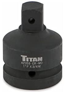Titan 42359 1in F to 3/4in M Impact Socket Adaptor - MPR Tools & Equipment