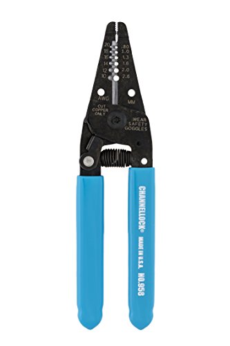 Channellock 958 6-1/4-Inch Wire Stripper and Cutter, Blue - MPR Tools & Equipment
