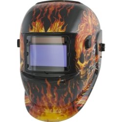 Titan (TIT41266) Solar Powered Auto Darkening Welding Helmet with Flame Design - MPR Tools & Equipment