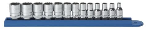 GearWrench 80306 13 Piece 1/4-Inch Drive 12 Point Standard Metric Socket Set - MPR Tools & Equipment