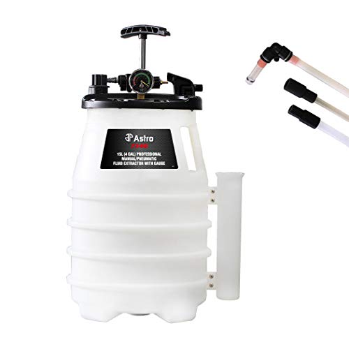 Astro Pneumatic Tool 7346 15L (4 Gal) Professional Manual/Pneumatic Fluid Extractor with Gauge - MPR Tools & Equipment