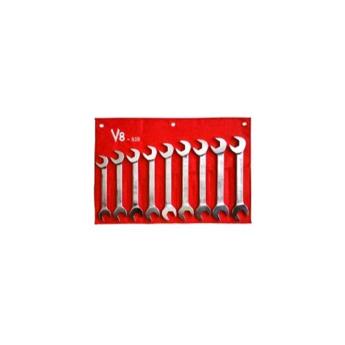 V8 Tools Inc VT819 9 Piece Metric Jumbo Angle Wrench Set - MPR Tools & Equipment