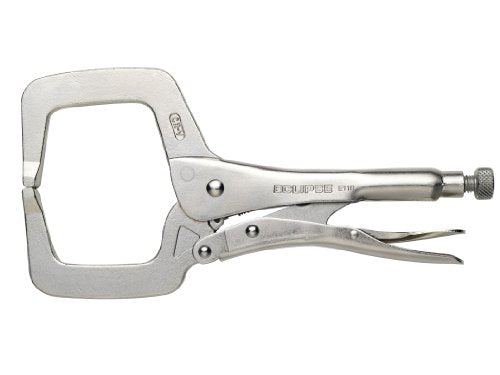 Eclipse E11R Locking C-Clamp Pliers With Regular Pads, 11" Size, 3-1/8" Jaw Capacity - MPR Tools & Equipment