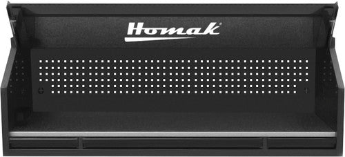 Homak BK02072010 72" RS PRO SERIES 1-DRAWER HUTCH WITH POWER STRIP – BLACK