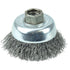 Weiler 36231 Wolverine 3" Crimped Wire Cup Brush, .014" Steel Fill, 5/8"-11 UNC Nut - MPR Tools & Equipment