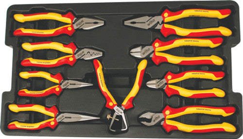Wiha Tools 32999 9-PC INSULATED PLIERS & CUTTING PLIERS TRAY SET, CERTIFIED TO 1000VAC