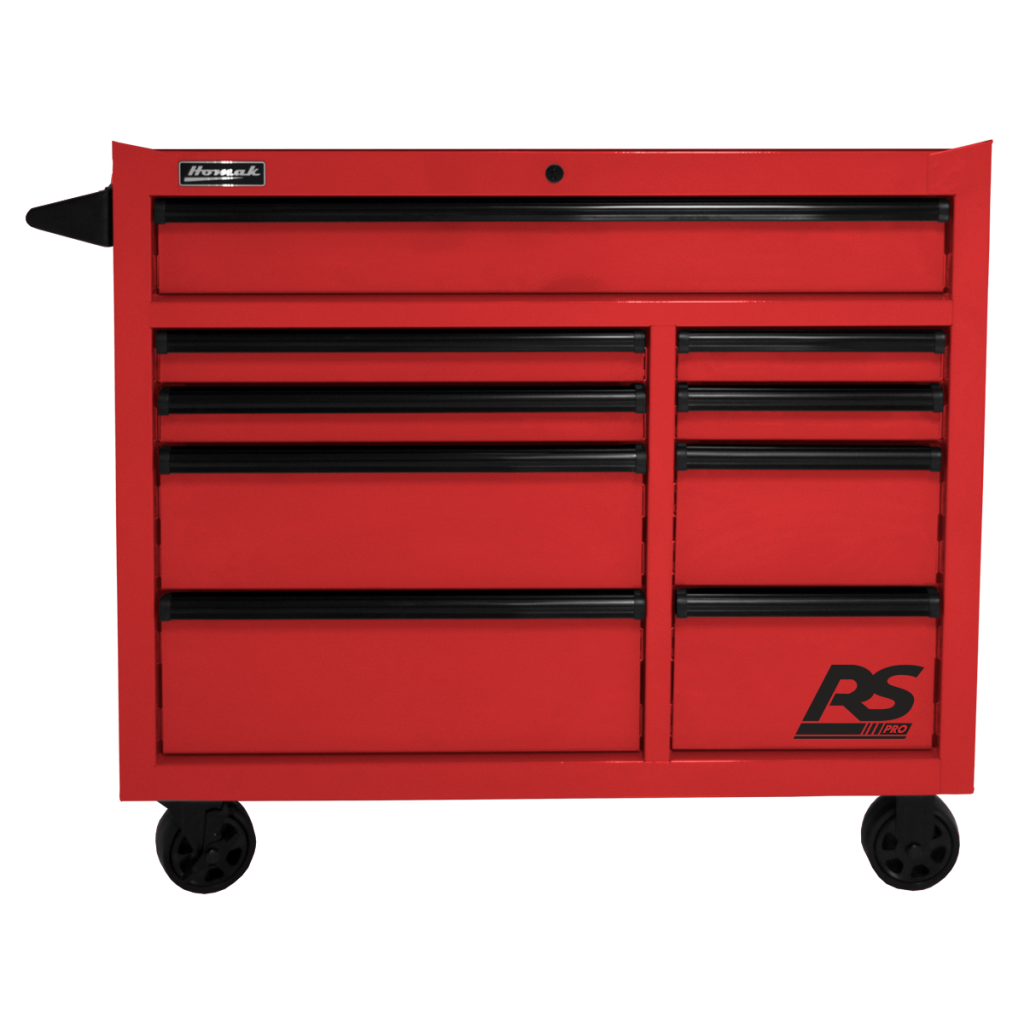 Homak RD04004193 41” RS Pro Roller Cabinet (Red) - MPR Tools & Equipment