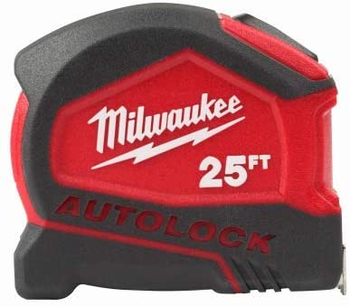 Milwaukee - 25 Ft. Compact Auto Lock Measuring Tape (MLW-48-22-6825) - MPR Tools & Equipment
