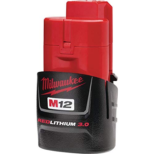 Milwaukee Electric Tool 48-11-2430 M12 Red Lithium 3.0 Compact Battery Pack, 3.375" x 1.875" x 1.75" - MPR Tools & Equipment