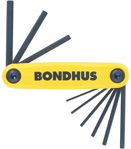 Bondhus 12589 GorillaGrip Set of 9 Hex Fold-Up Keys. Sizes 5/64-1/4-Inch - MPR Tools & Equipment