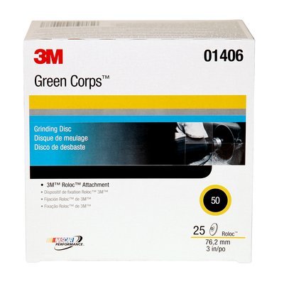 3M 1406 Green Corps Roloc Disc 50YF 3 in (7.62 cm) - MPR Tools & Equipment