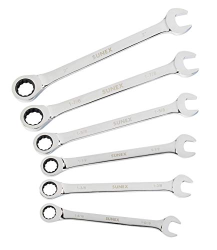 Sunex Tools 9937 6 pieces Super Jumbo Ratcheting Wrench Set (Includes ...