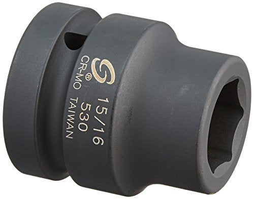 Sunex 530 1" Drive Standard 6 Point Impact Socket 15/16" - MPR Tools & Equipment