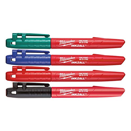 Milwaukee Electric Tool 48-22-3106 Inkzall Fine Marker (4 Pack) - MPR Tools & Equipment