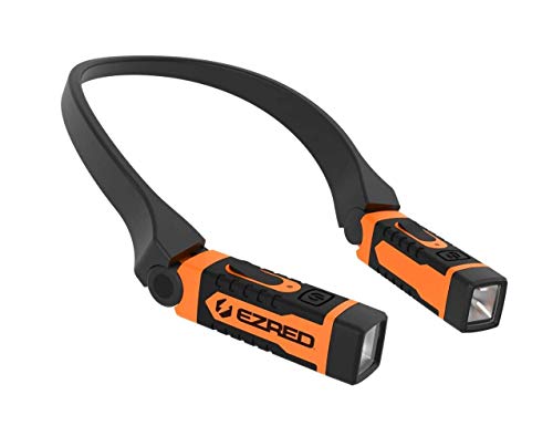 EZRED NK15-OR ANYWEAR Rechargeable Neck Light for Hands-Free Lighting, Orange - MPR Tools & Equipment