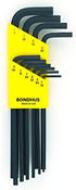 Bondhus 12138 Set of 10 Hex L-Wrenches. Long Length. Sizes 1/16-1/4-Inch - MPR Tools & Equipment