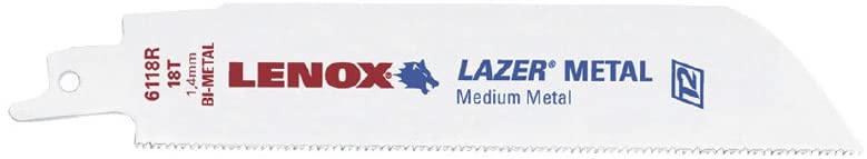 LENOX 20174-6118R 6" 18TPI LAZER Heavy Duty Metal Cutting Bi-Metal Reciprocating Saw Blade - 5 Pack - MPR Tools & Equipment
