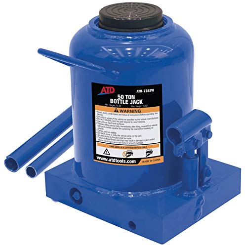 ATD Tools 7388W 50 Ton Heavy-Duty Hydraulic Side Pump Bottle Jack, 1 Pack - MPR Tools & Equipment