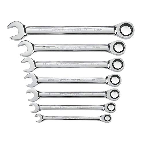 GEARWRENCH 7 Pc. 12 Pt. Ratcheting Combination Wrench Set, Metric - 9417 - MPR Tools & Equipment