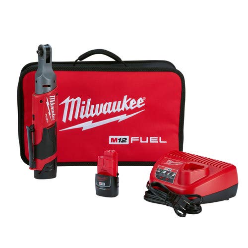 Milwaukee 2556-22 M12 Fuel 1/4 in. Ratchet 2 Battery Kit - MPR Tools & Equipment