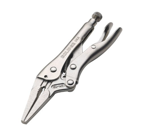Eclipse E6LN Long Nose Locking Pliers with Swivel Cutters, Chrome Molybdenum Steel, 6" Size, 2" Jaw Capacity - MPR Tools & Equipment