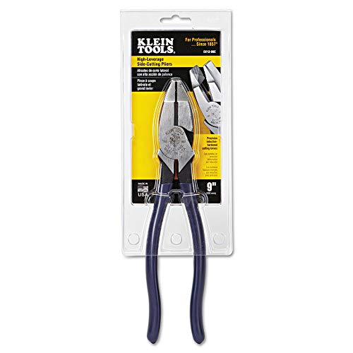 Klein D213-9NE 9-in High-Leverage New England Nose Side-Cutting Lineman's Pliers - MPR Tools & Equipment