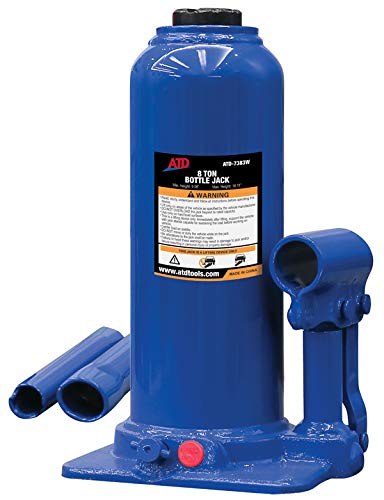 ATD Tools 7383W 8 Ton Heavy-Duty Hydraulic Side Pump Bottle Jack, 1 Pack - MPR Tools & Equipment