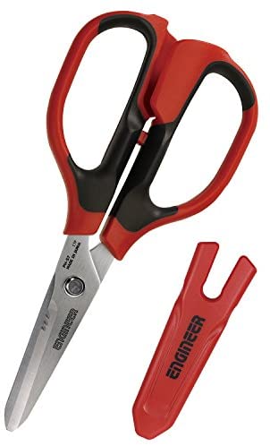 Engineer Inc. PH-57 Best Combination Professional Grade Japanese Stainless Steel Scissors (Red) - MPR Tools & Equipment