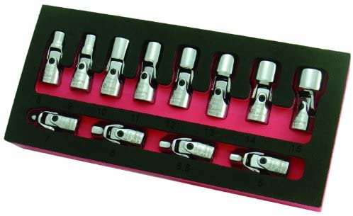 Astro Pneumatic 7412 1/4-Inch Drive Flex Socket Set, 6 Point - Metric, 12-Piece - MPR Tools & Equipment