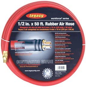 Legacy Mfg. Co. LEG-HRE1250RD3 LEG-HRE1250RD3 Workforce 0.5 in. X 50 ft. rubber air - MPR Tools & Equipment