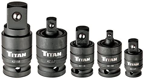 Titan 16150 Pin-Free Locking U-Joint Adapter Set-5 Piece - MPR Tools & Equipment