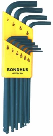Bondhus 10938 Set of 10 Balldriver« L-Wrenches. Sizes 1/16-1/4-Inch - MPR Tools & Equipment