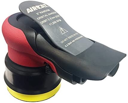 AirCat 6700-3-336 3" Palm Sander 3/16" Orbit Small Red/Black - MPR Tools & Equipment