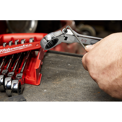Milwaukee 15pc Flex Head Ratcheting Combination Wrench Set