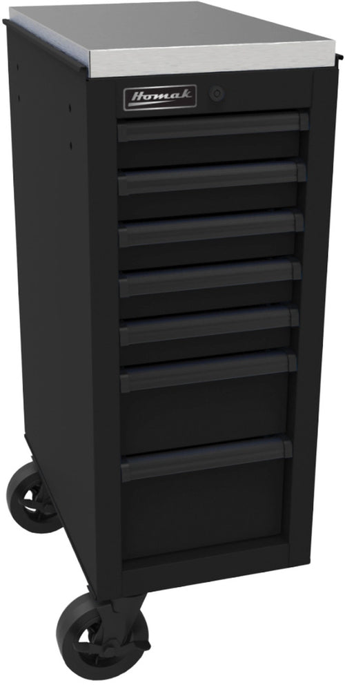 Homak BK08014070 14 1/2” RS Pro Side Cabinet (Black) - MPR Tools & Equipment