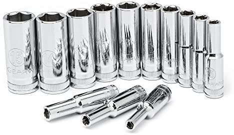 GEARWRENCH 13 Pc. 1/4" Drive 6 Point Deep Metric Socket Set - 80304 - MPR Tools & Equipment