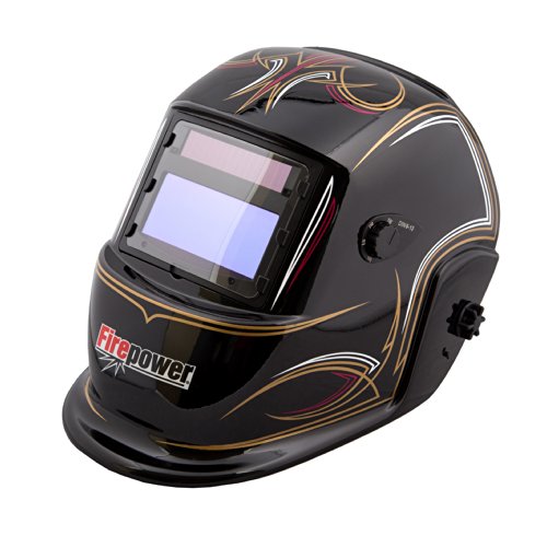 Firepower 1441-0085 Auto-Darkening Welding Helmet with Pinstripes Design - MPR Tools & Equipment