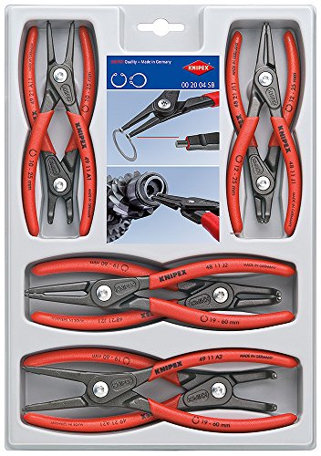 KNIPEX Tools 00 20 04 SB, Precision Circlip Snap-Ring Pliers 8-Piece Set - MPR Tools & Equipment